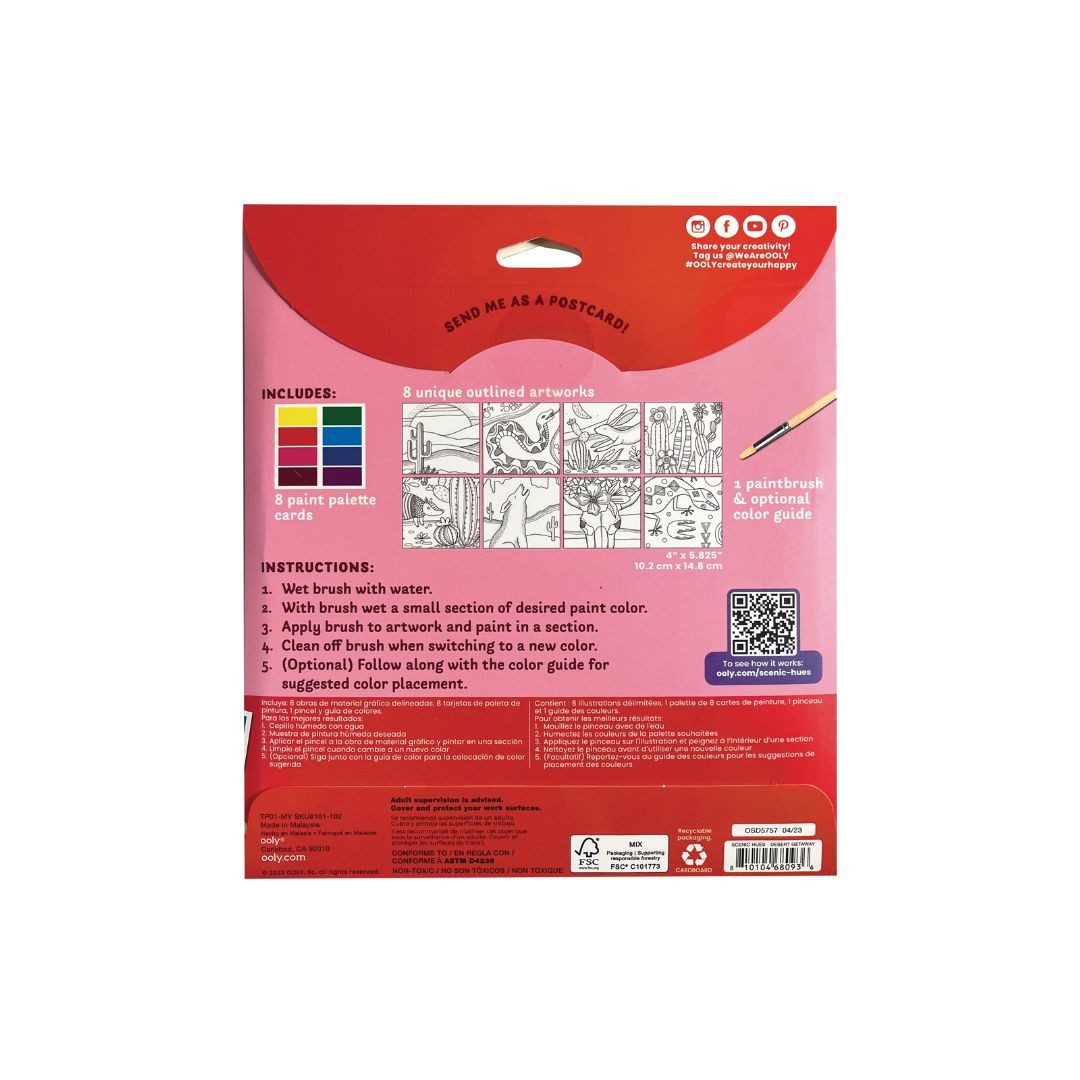 suebidou Malvorlage D.I.Y. Aquarell-Kunst-Kit 'Scenic Hues - Wüstentor'