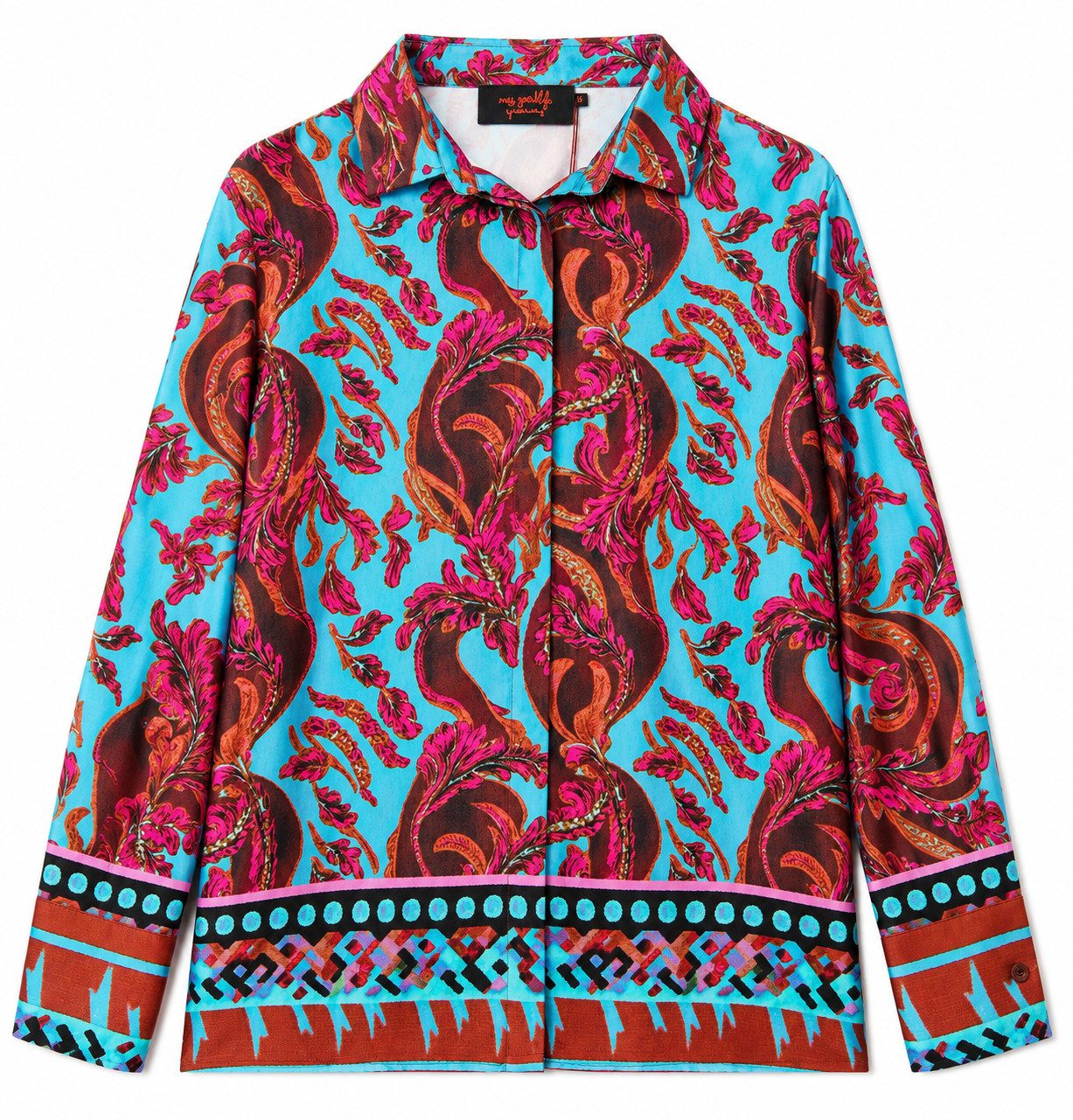 Miss Goodlife Langarmbluse MG13366 Blouse Blue Specula