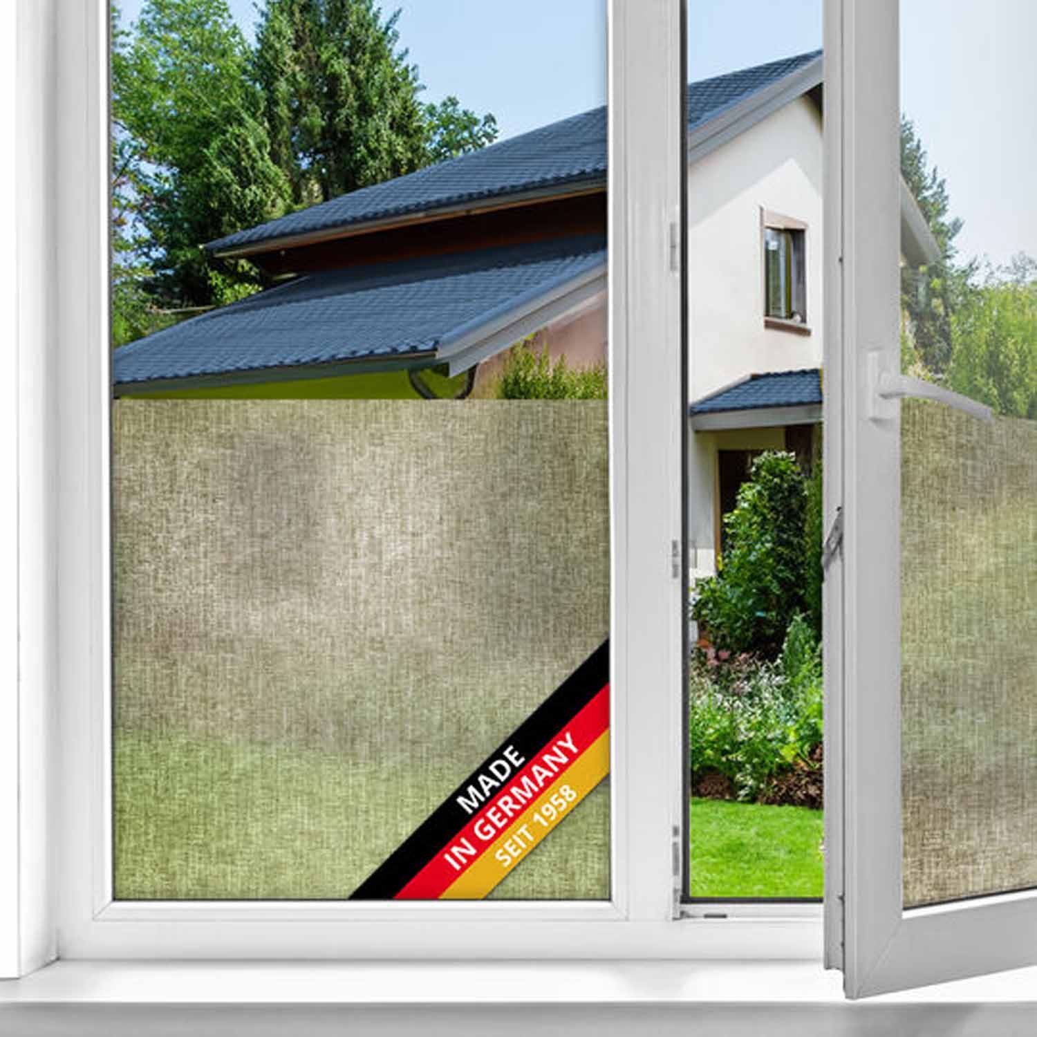 d-c-fix Fensterfolie Texido - selbsthaftende Sichtschutzfolie Deko Folie für Fenster innen, Statisch haftend - rückstandslos entfernbar und wiederverwendbar