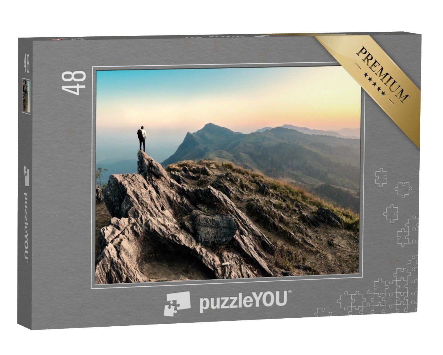 puzzleYOU Puzzle Oben angekommen, 48 Puzzleteile, puzzleYOU-Kollektionen Sport