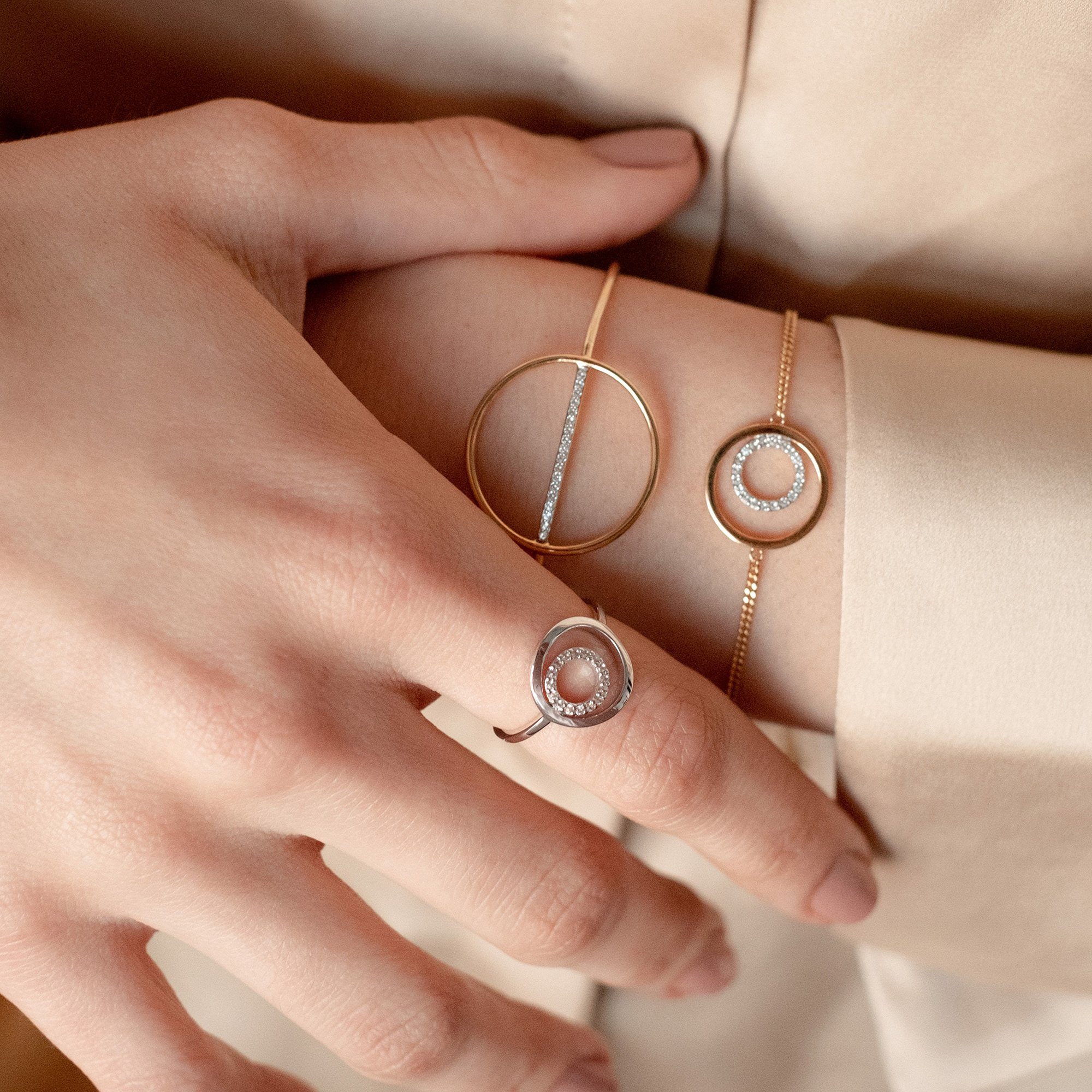 CAÏ Fingerring 925/- Sterling Silber rhodiniert Topas günstig online kaufen