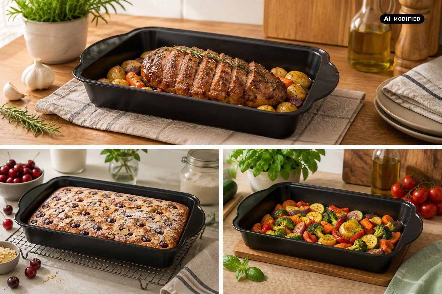 Urban Living Backblech "Chef Traiteur" Auflaufform Kuchenform Pizzablech hoher Rand, (Backofenblech / Ofenblech, hoher Rand, Blech für den Backofen - perfekt fü – Bild 3 von 5