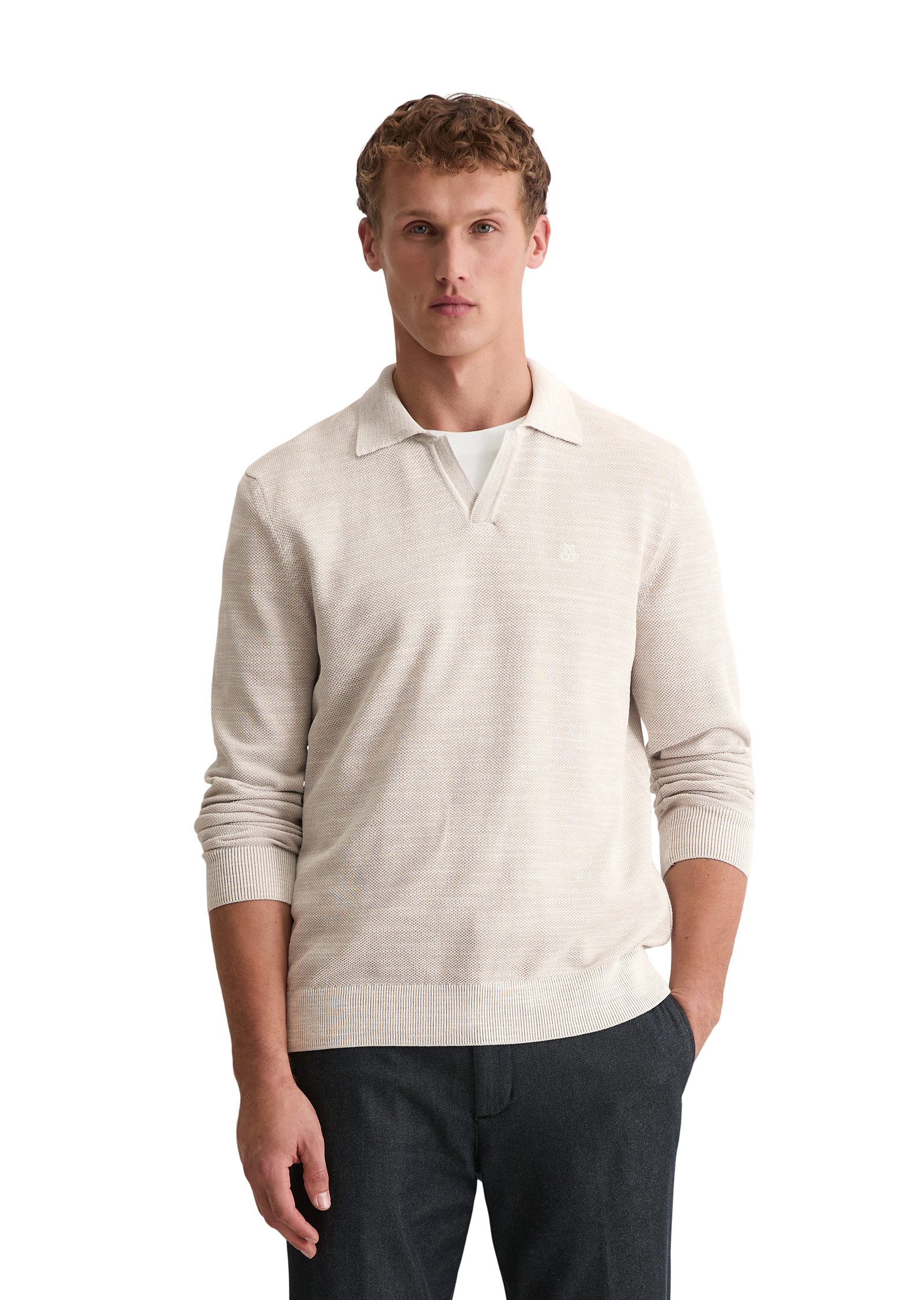 Marc O'Polo Strickpullover aus Bio-Baumwoll-Piqué