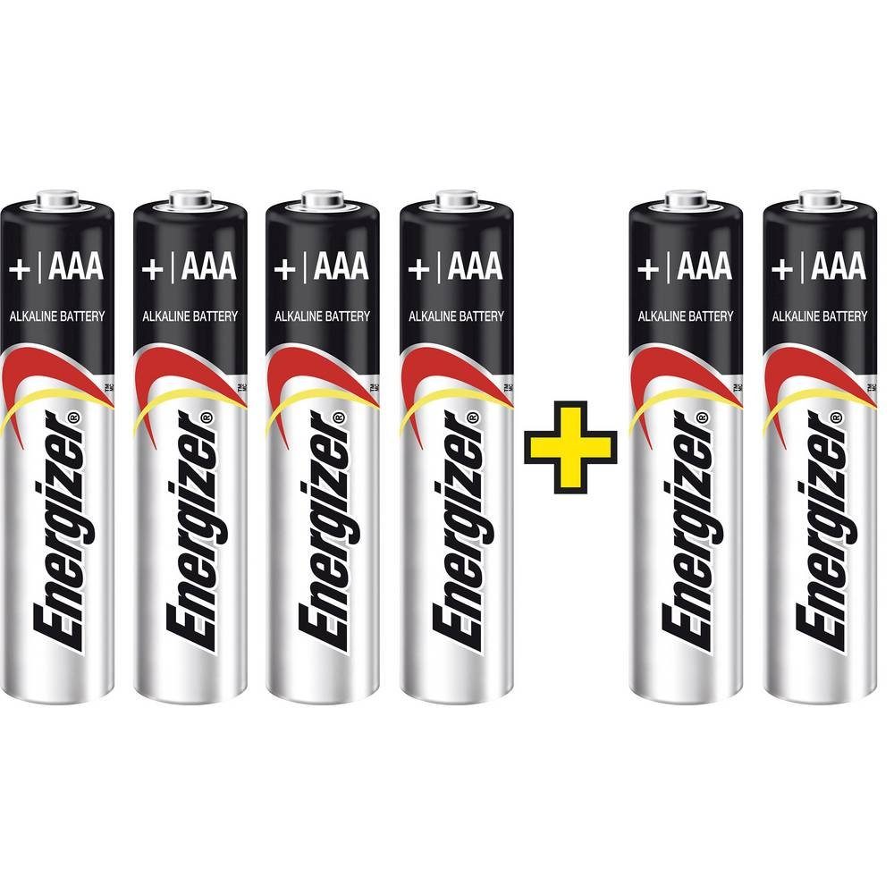 Energizer Max Alkaline Micro-Batterien, 4 + 2 gratis Akku