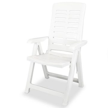 furnicato Gartenstuhl Garten-Liegestühle 6 Stk. Kunststoff Weiß