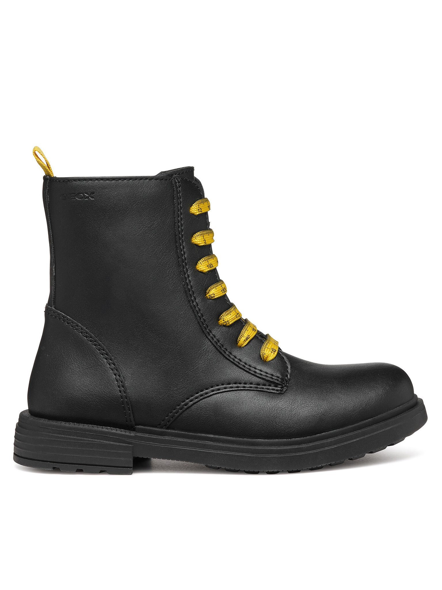 Geox Schnürstiefeletten Eclair J049QD 0003W C0054 S Schwarz Schnürstiefelette