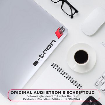 Audi Typenschild Original Audi e-tron S Schriftzugpaket schwarz vorne + hinten