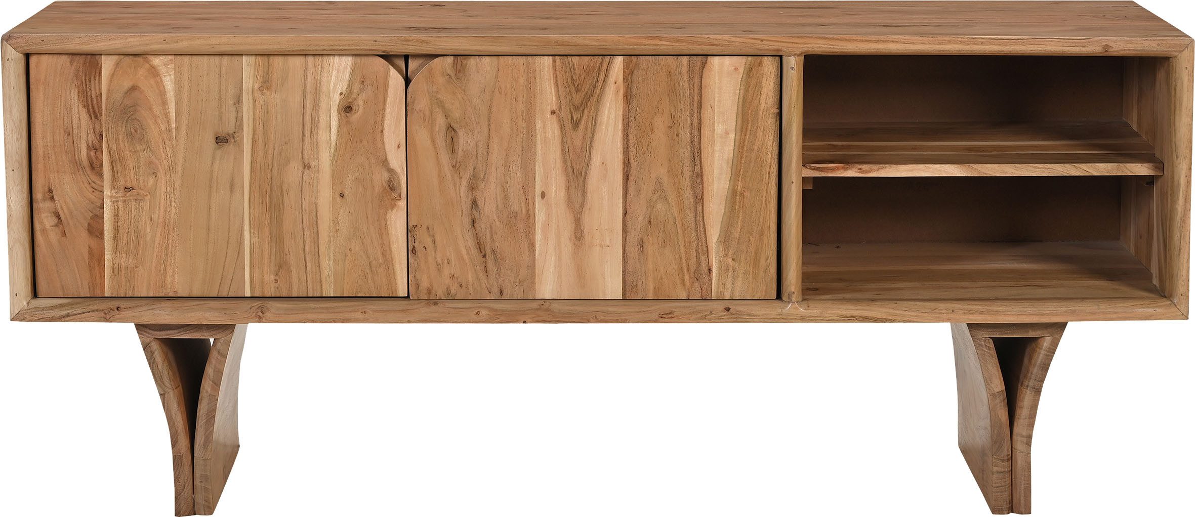 SIT Lowboard ACACIA WAVE (1 St), extravagantes Holzwangengestell