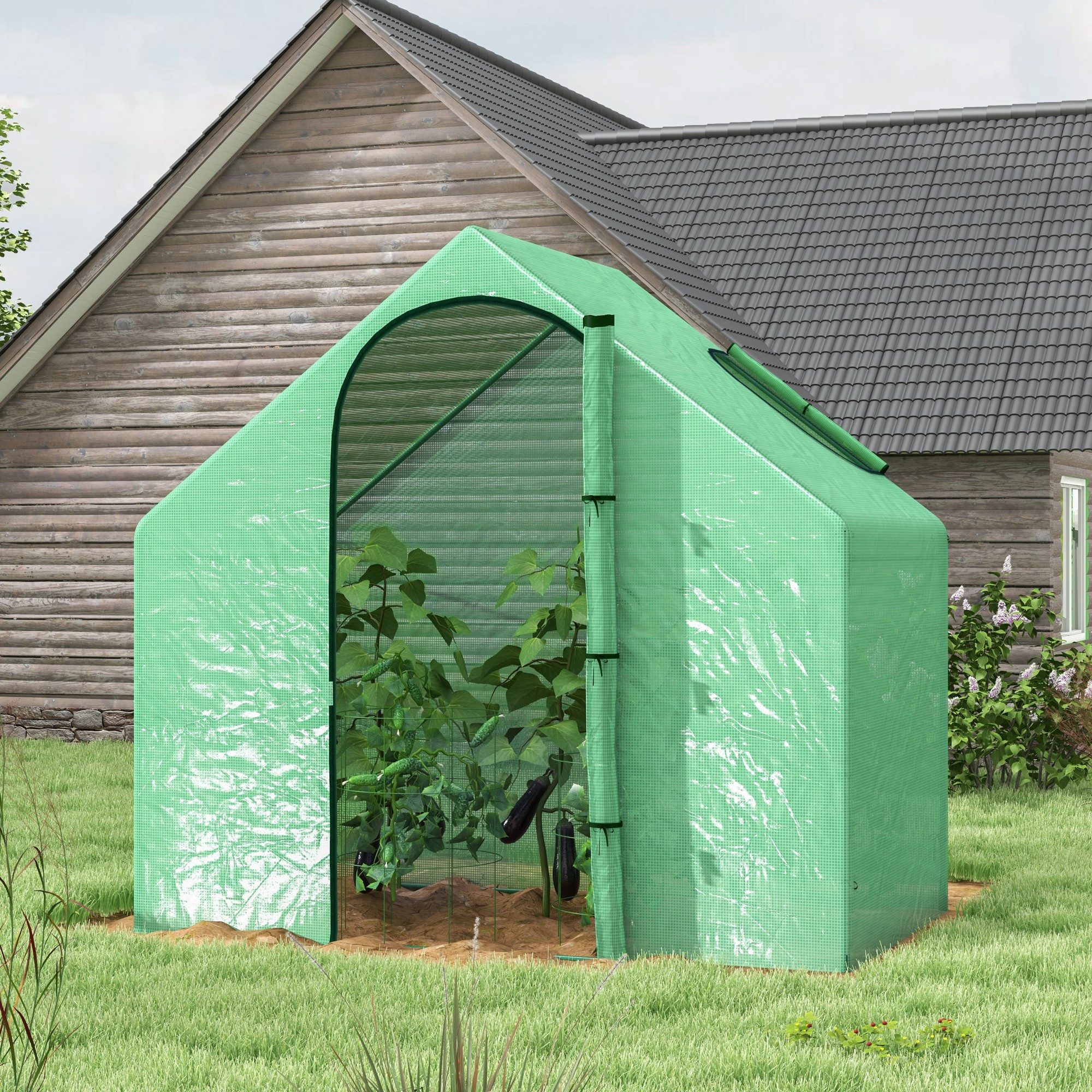 Outsunny Foliengewächshaus Frühbeet mit Fenster und günstig online kaufen
