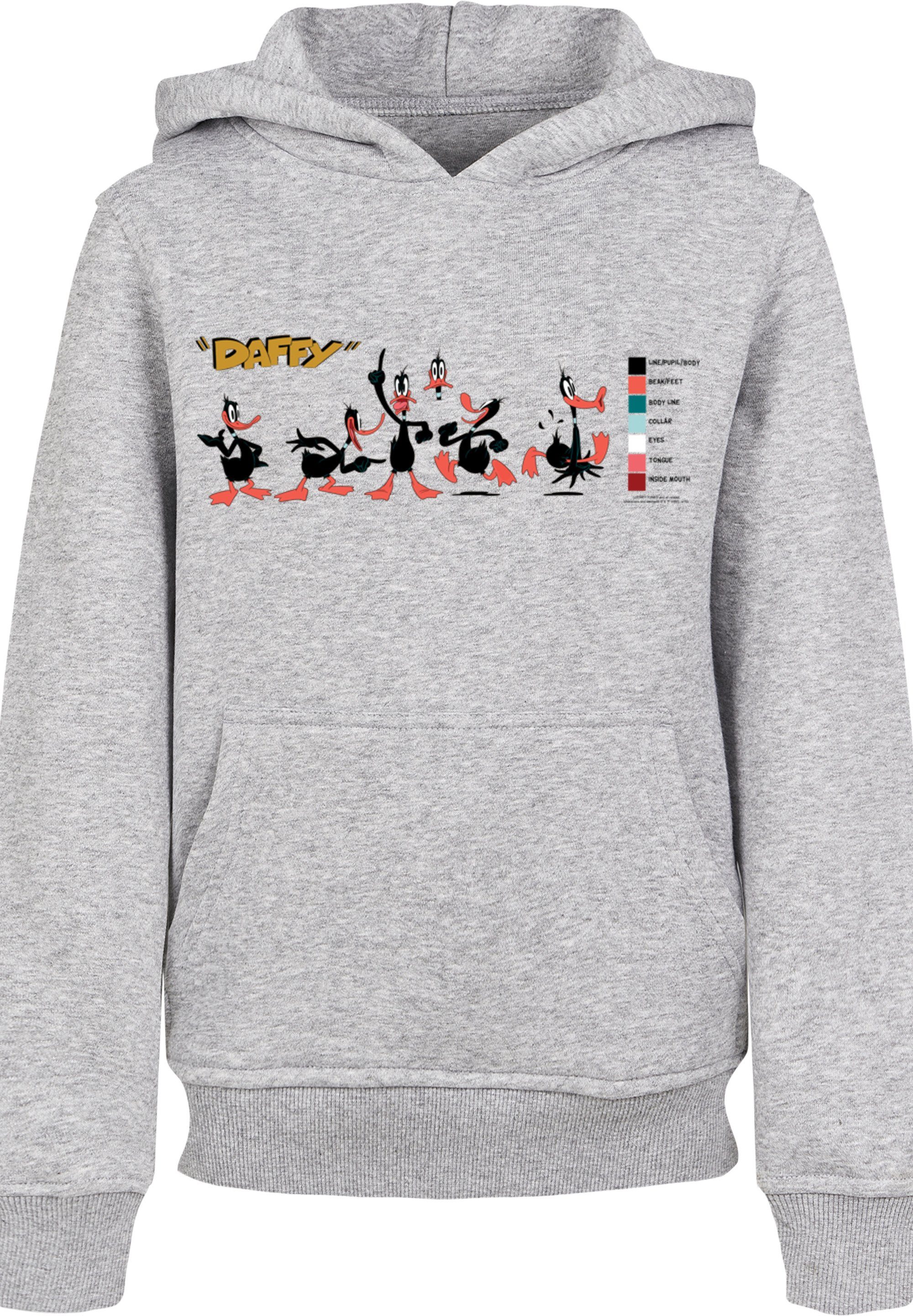 (1-tlg) Colour with Hoodie Kids Code Looney heathergrey F4NT4STIC Tunes Kinder Hoody Duck Daffy Basic