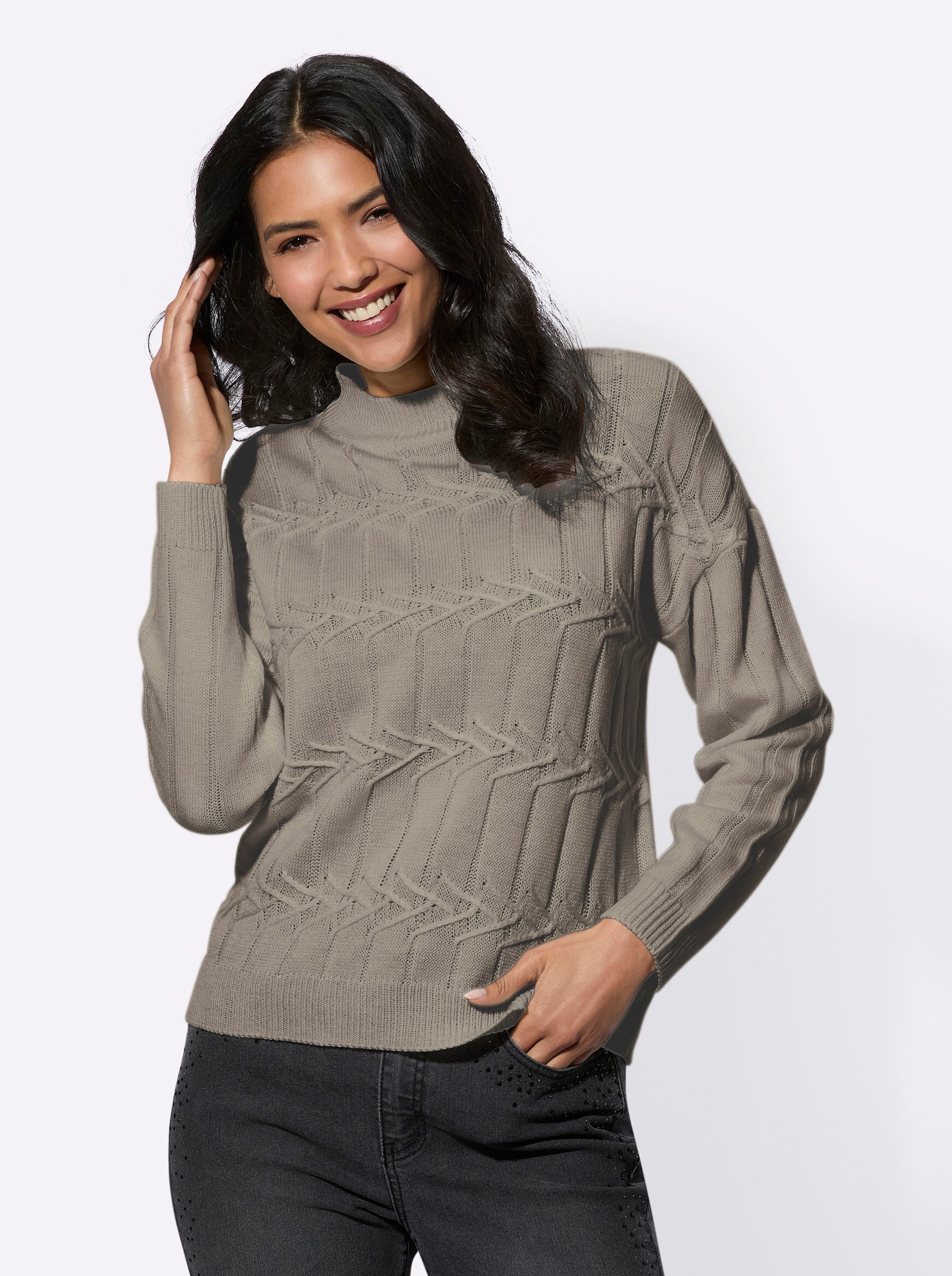 Strickpullover Langarm-Pullover Langarm Struktur