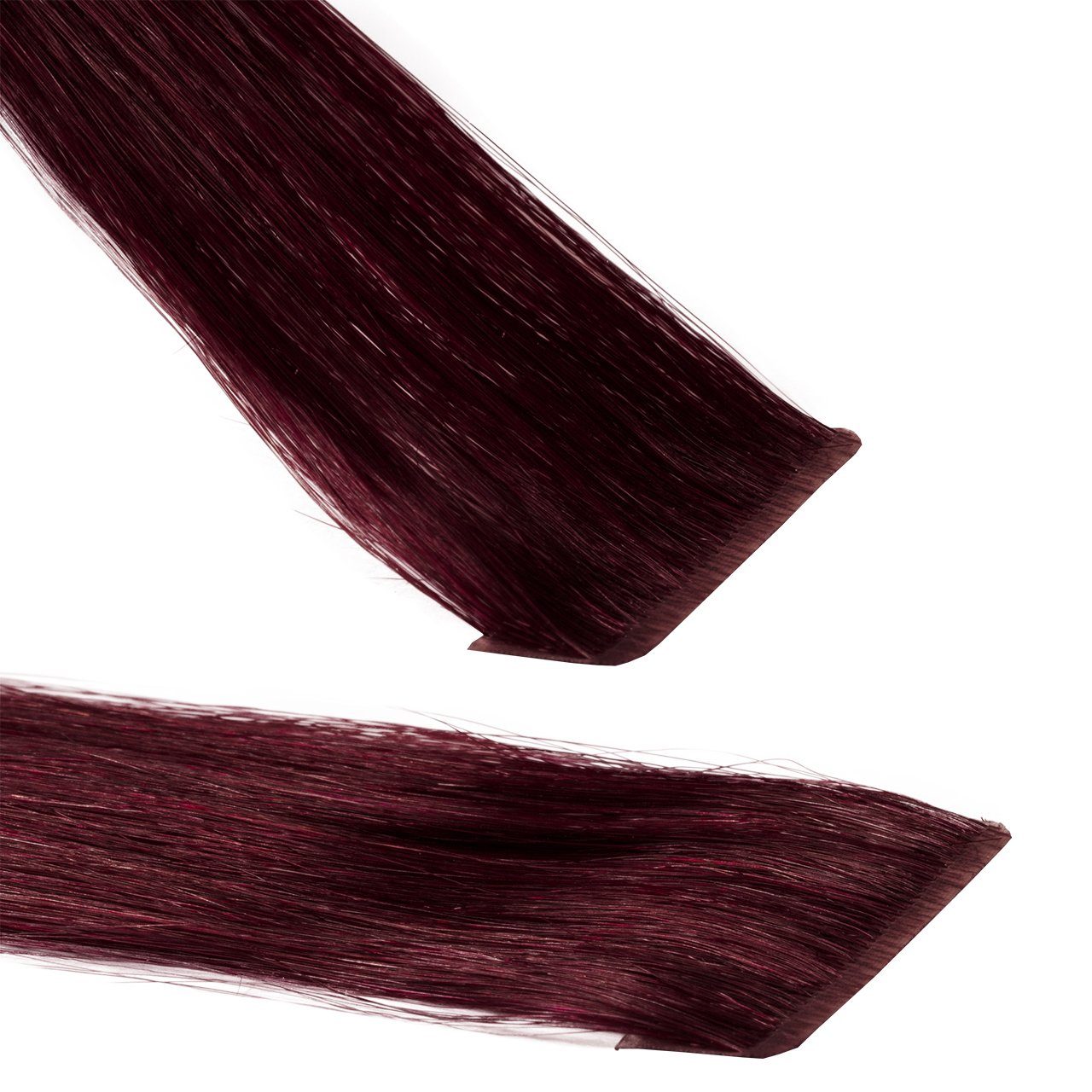 hair2heart Echthaar-Extension Invisible Tape Extensions - Premium #55/66 Hellbraun Violett 40cm