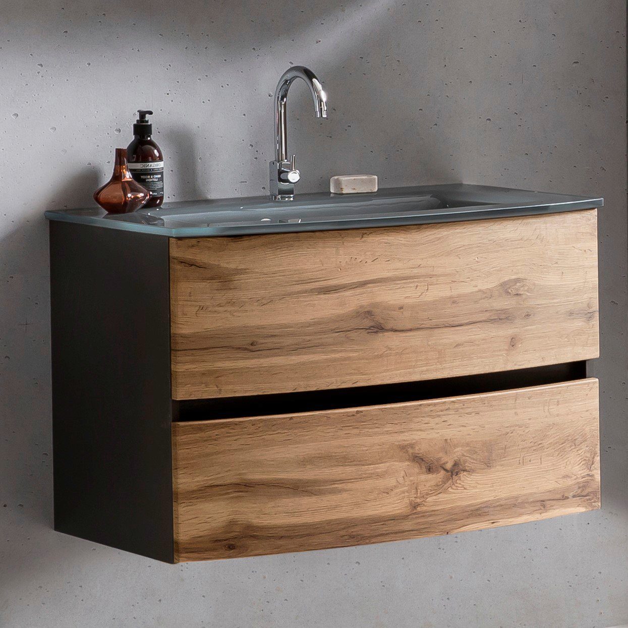 welltime Waschtisch "Kaunas" Breite 80 cm, mit Soft-Close Funktion günstig online kaufen