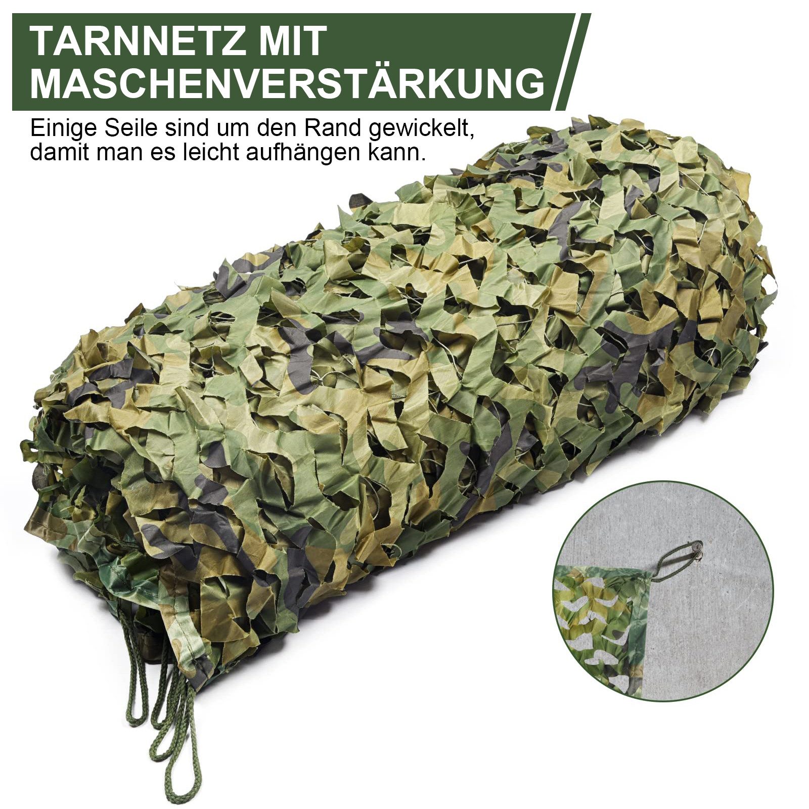 Lapalife Sonnensegel Tarnnetz Camouflage Netz 3D Blattmuster, UV-beständig Sonnenschutz, Reißfest verstärkt & geräuscharm, für Jagd Fotografie Garten Party
