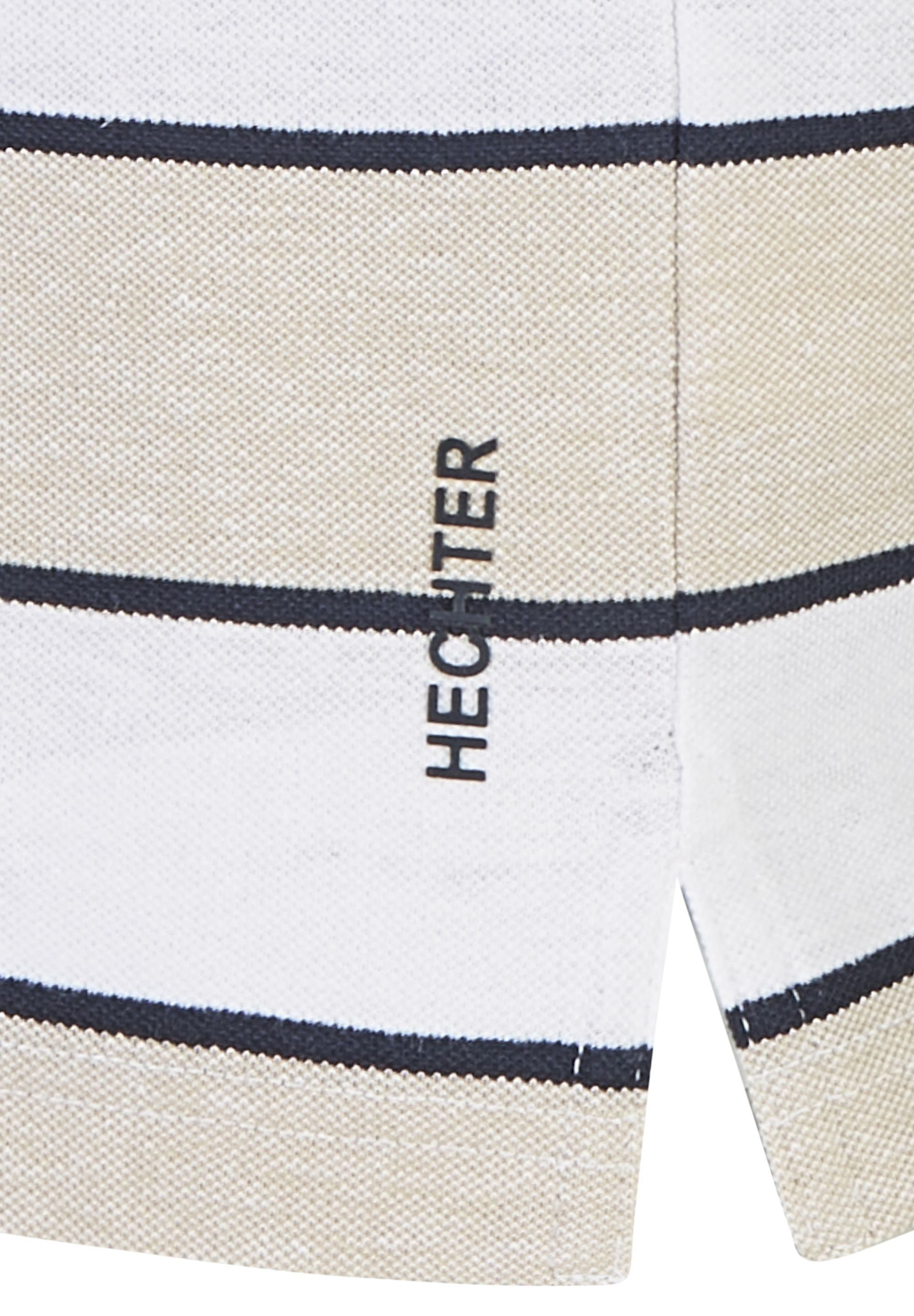 HECHTER PARIS Poloshirt mit sand Piqué-Struktur