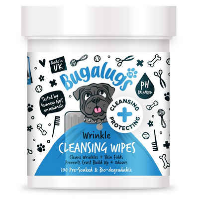 Bugalugs Fellpflege Bugalugs Falten Pflegepads für Hunde wie Bulldoggen, (1-St), Hautpflege, für Bulldoggen Mops usw, Faltenpflege