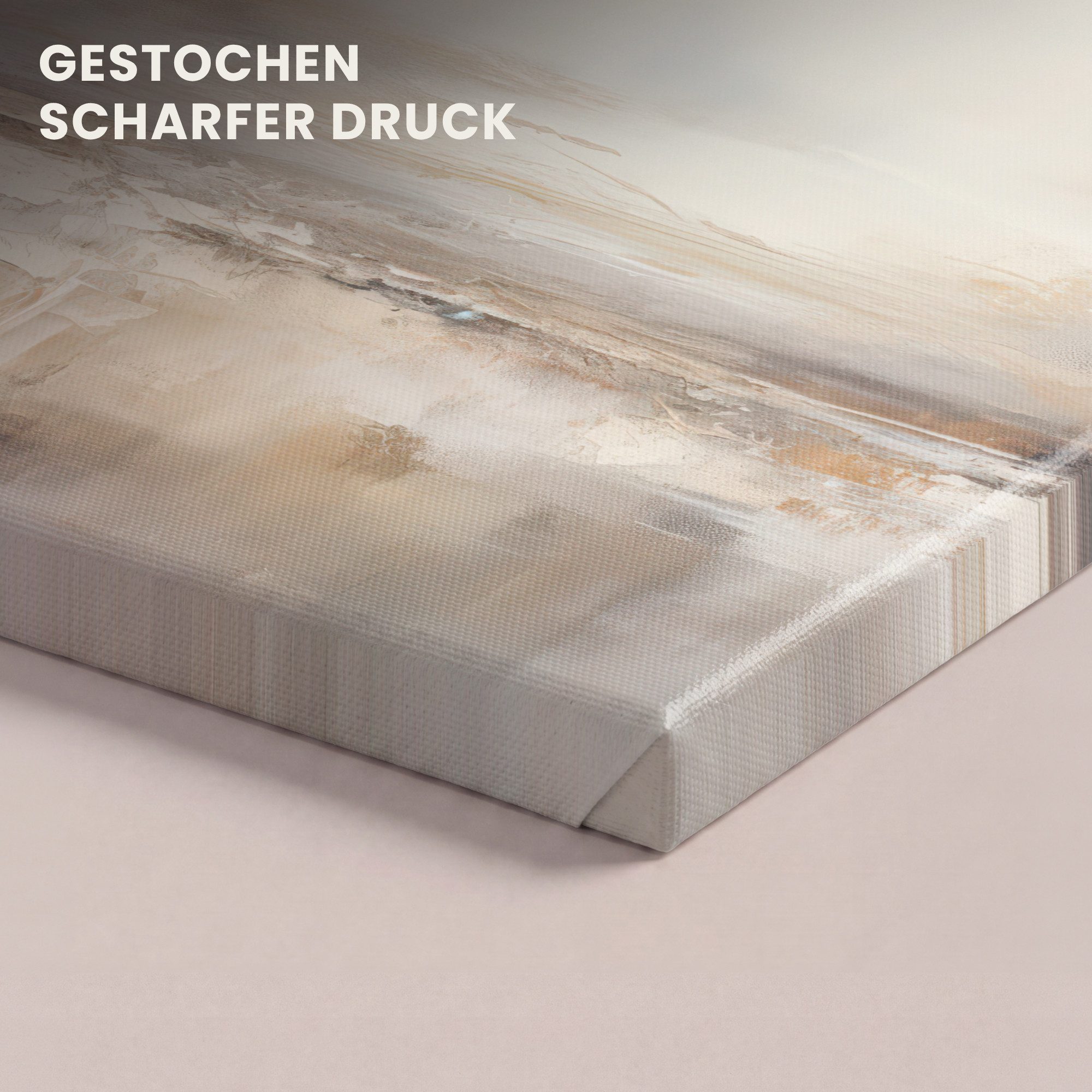 OneMillionCanvasses® Leinwandbild Kunst - Industriell - Grau - Braun - Abstrakt, Fotodruck (1 St), Schlafzimmer Deko Aesthetic, Bilder über Bett, 20x20 cm – Bild 3 von 5