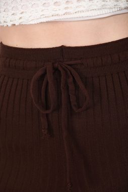 Modabout Strickhose Damenhose mit breiten Beinen in Braun Einheitsgröße - NPNT0007D2016KHV (1-tlg)