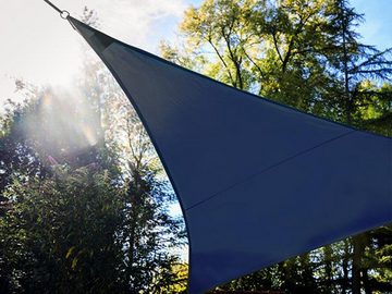 PEREL Sonnensegel, dreieckig Dreiecksegel Solar LED Licht Garten Sonnenschutz-Segel 5,6m²