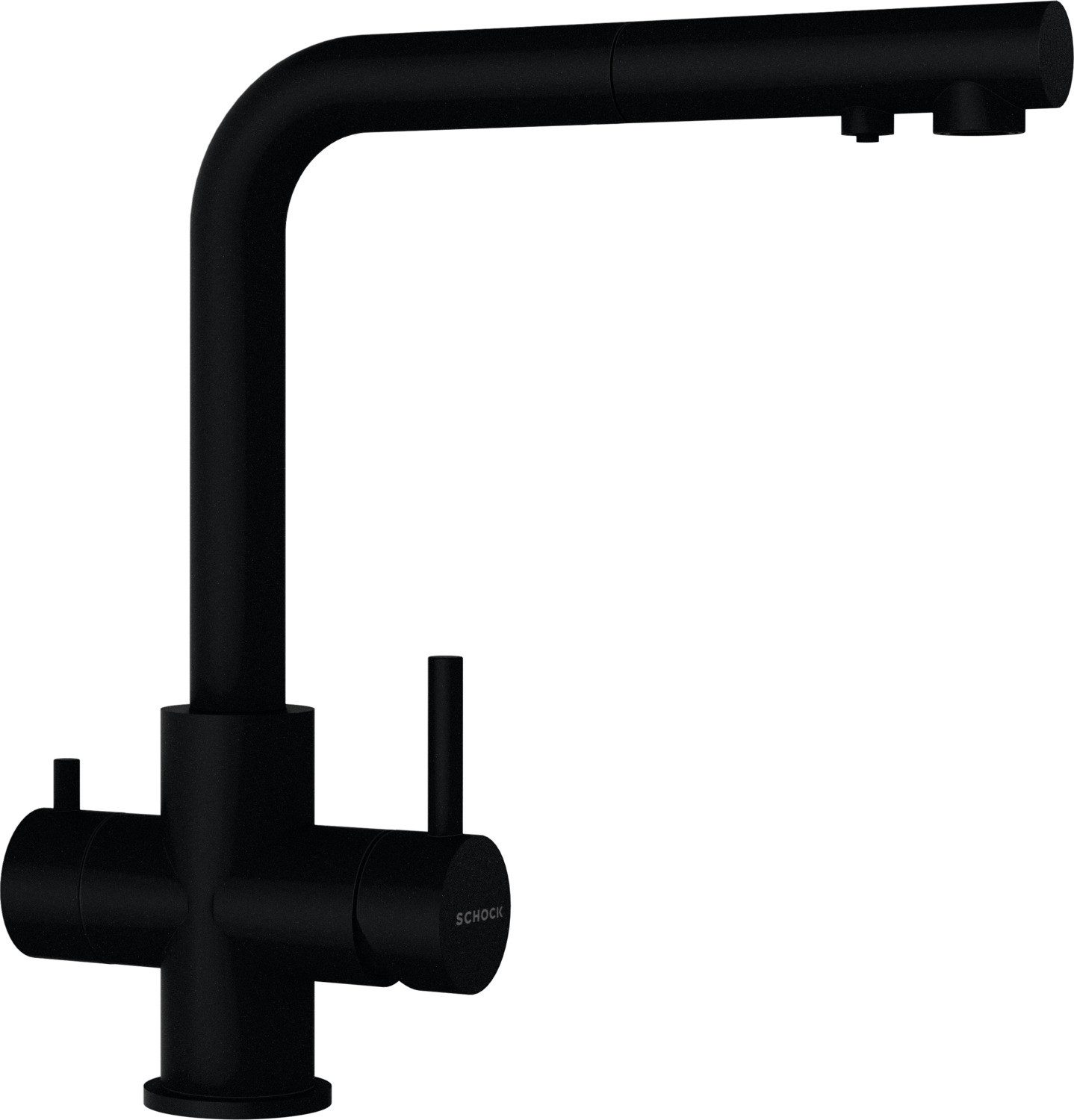 Schock Küchenarmatur Vitus Hochdruck, ausziehbarer Auslauf, Filterwasser, Schwenkbereich 180°