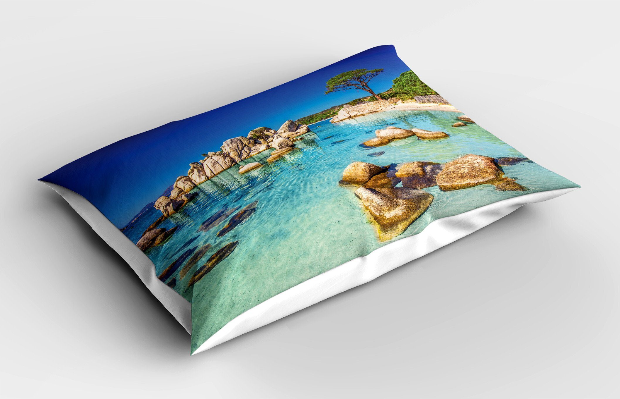 Kissenbezüge Dekorativer Queen Ozean Abakuhaus die Kopfkissenbezug, Gedruckter klare Scenic und Stück), Sommer Strand Size (1