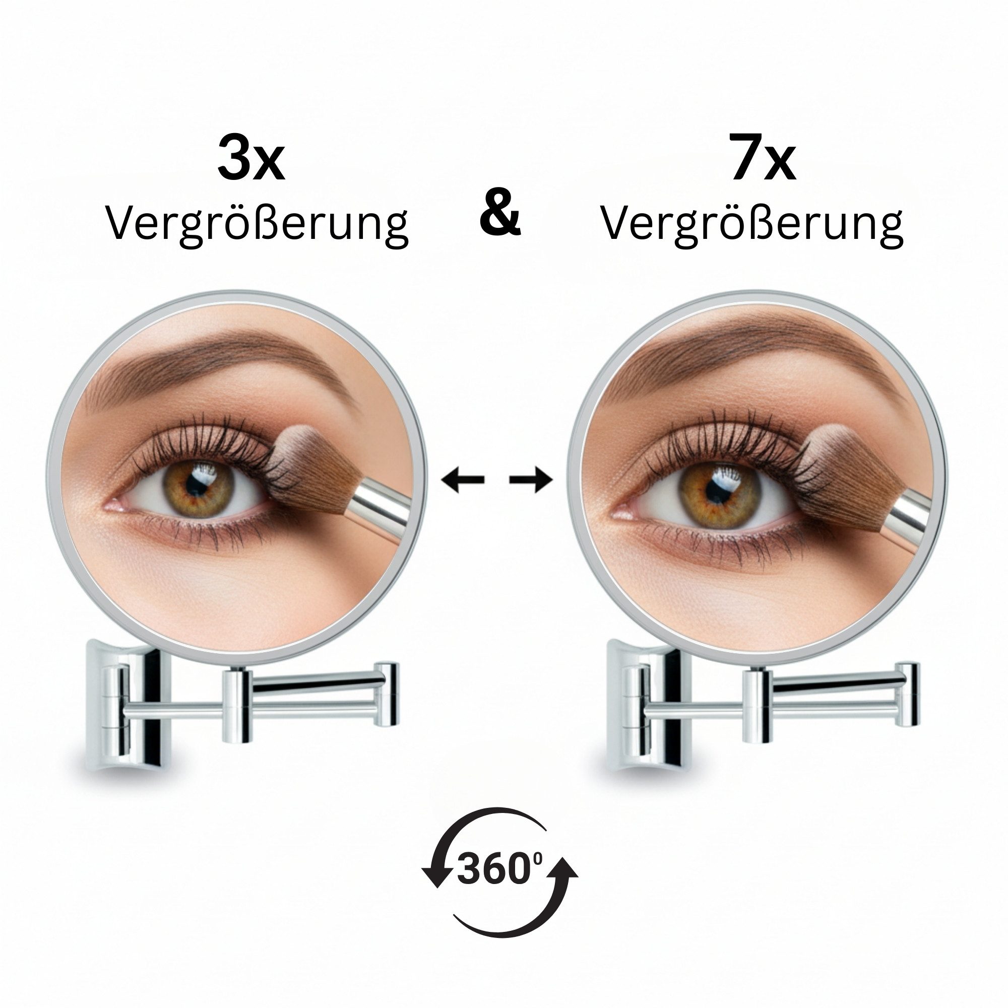 Libaro Kosmetikspiegel IMOLA mit 3-fach & 7-fach Vergrößerung, Schminkspieg günstig online kaufen
