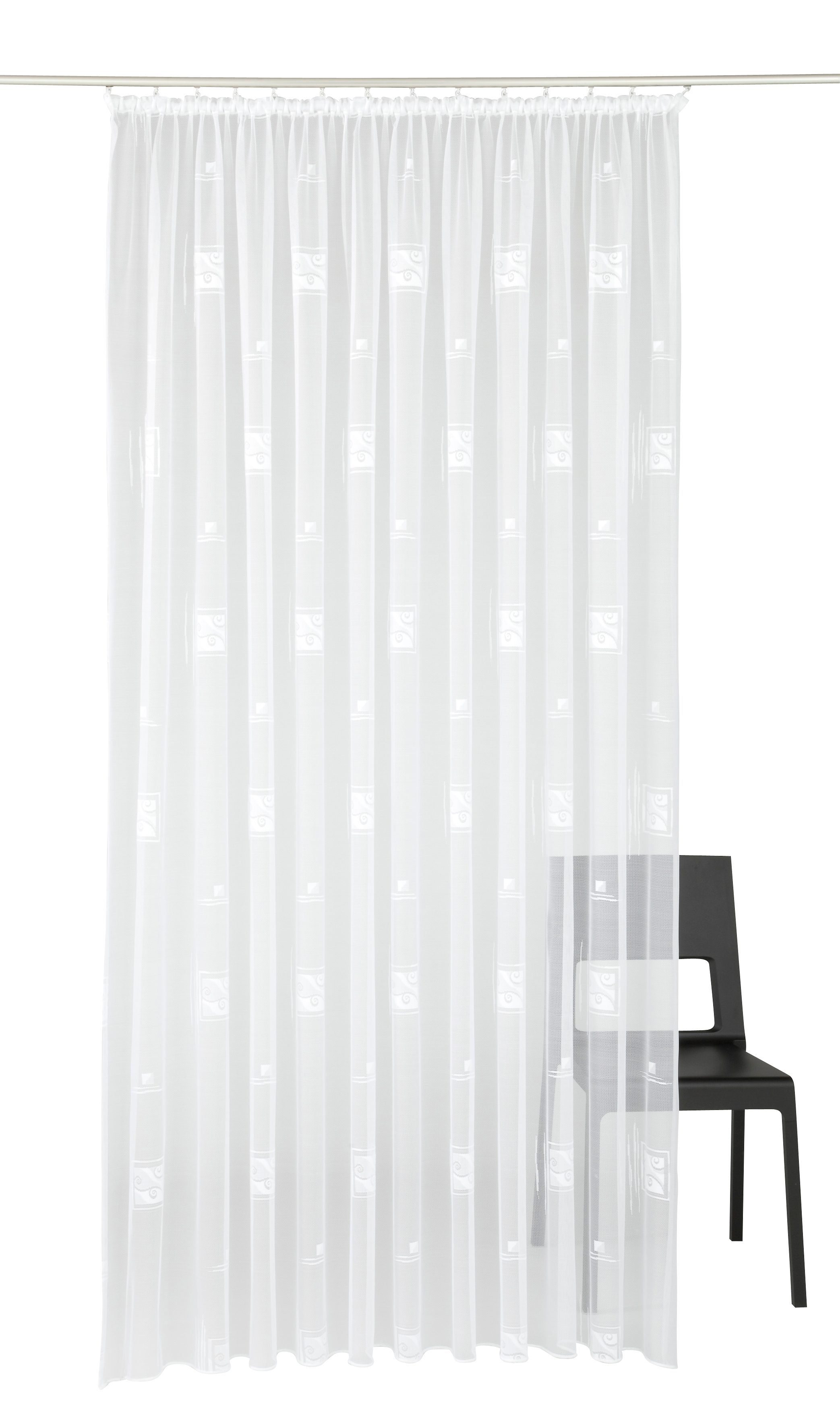 Weckbrodt Gardine Alexa (1 St), Smokband, halbtransparent, Jacquard, Jacqua günstig online kaufen