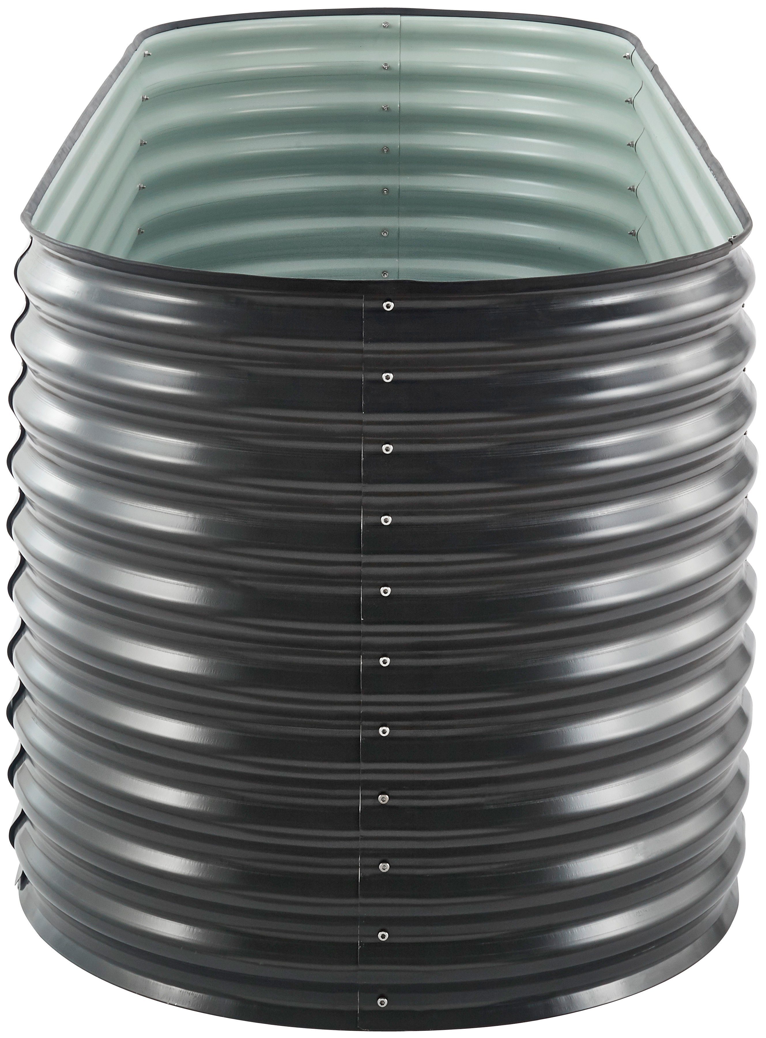 KONIFERA raised garden bed, bottomless garden bed made of galvanized steel, weather-resistant, WxDxH: 240x80x82 cm, in 2 colors