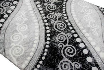 Teppich Moderner Teppich Orientteppich Ornamente mit Glitzergarn in Grau Schwatz Creme, Teppich-Traum, rechteckig, Höhe: 12 mm