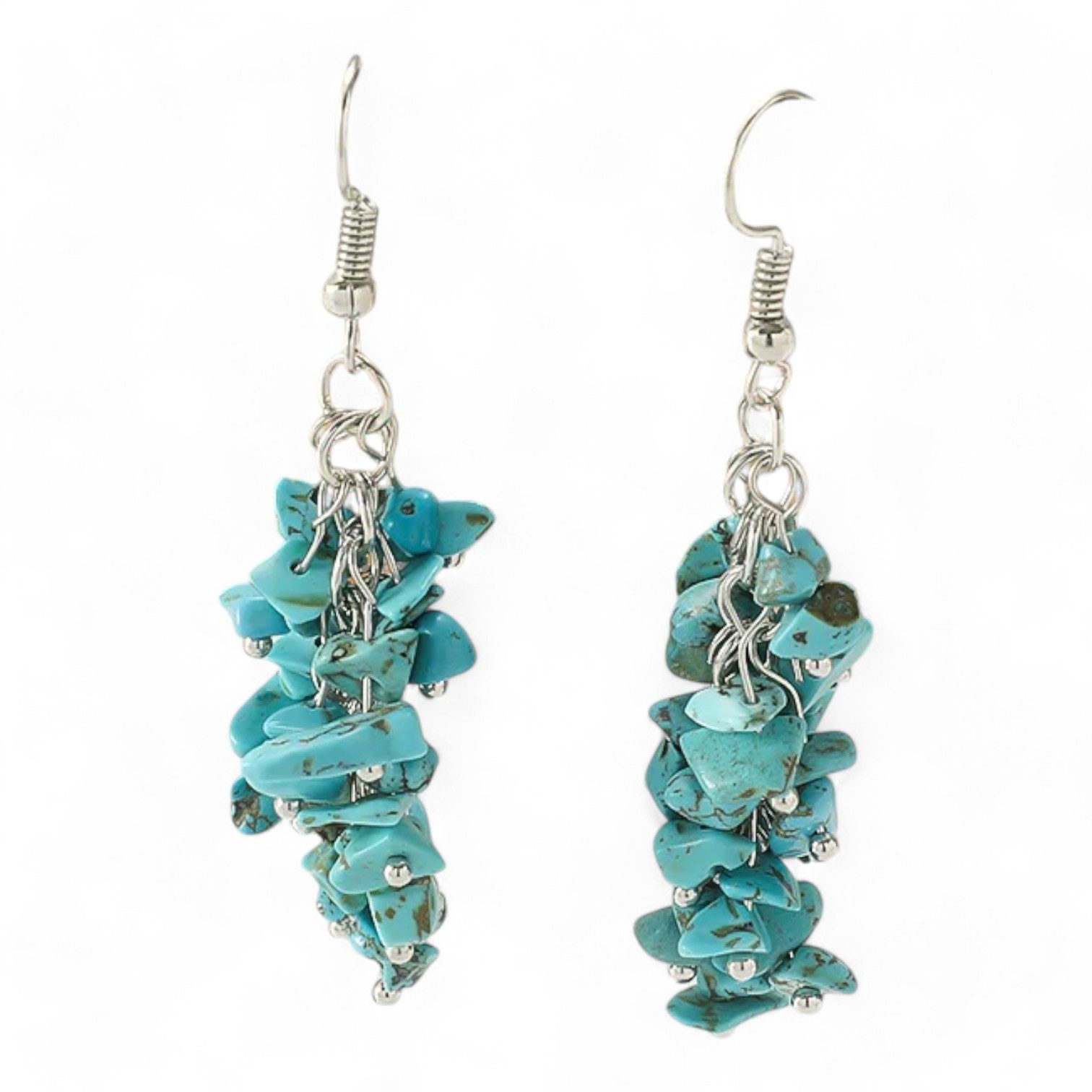 Eyecatcher Paar Ohrhaken Ohrringe mit hängenden Steinen türkis oder klar günstig online kaufen