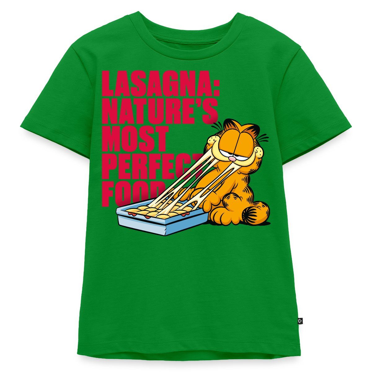 T-Shirt Garfield Lasagne Das Perfekte Essen Kinder Premium T-Shirt