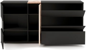 COTTA Sideboard Montana, Breite 185 cm, inkl. LED-Beleuchtung, mit Push-To-Open, Breite 185 cm