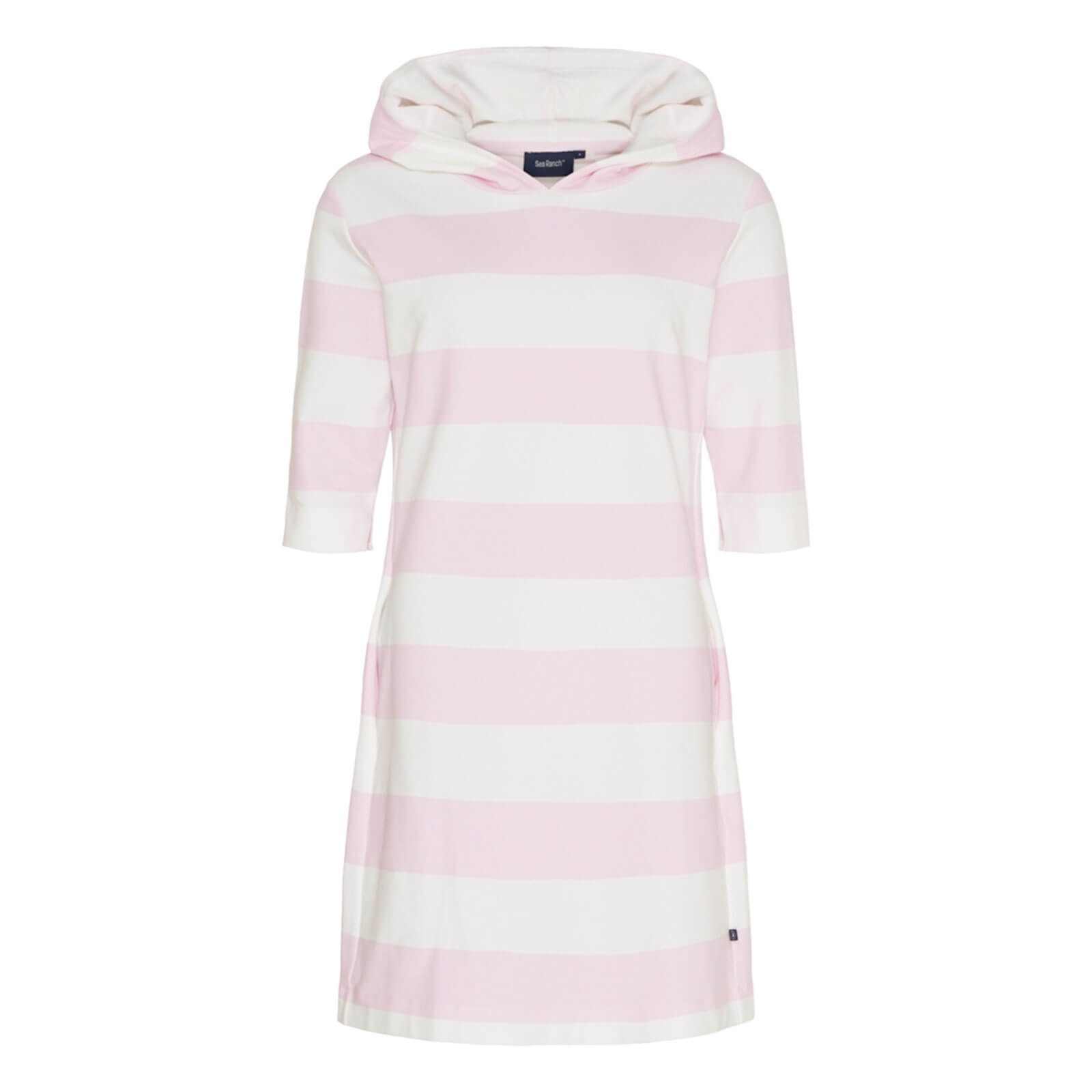 Sea Ranch Shirtkleid Ronja Damen Sweatshirt-Kleid Ronja Streifen-Design mit Kapuze und 3/4-Ärmeln – Bild 2 von 2