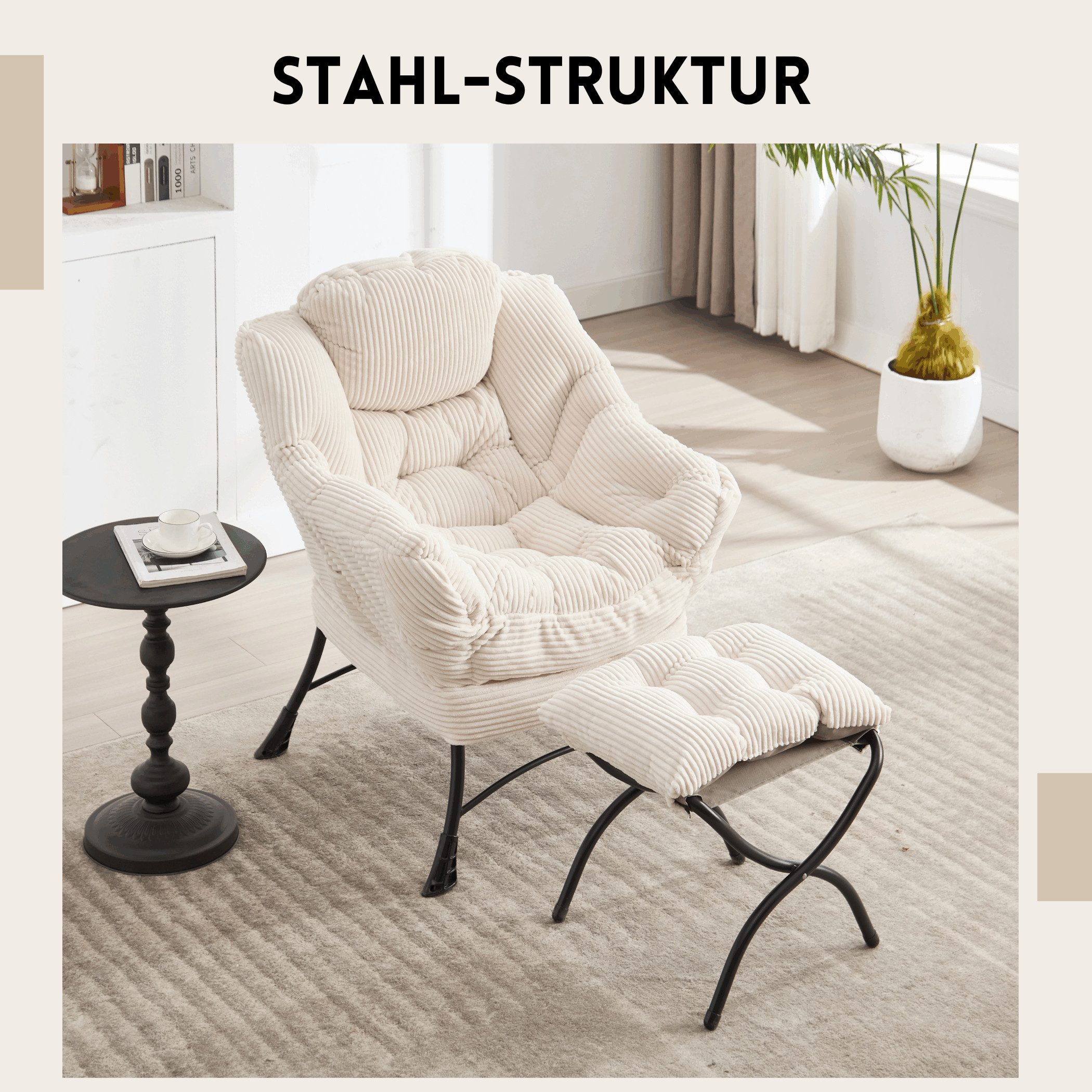 SeedWave Sessel Flanell Armlehnstuhl Ohrensessel mit günstig online kaufen