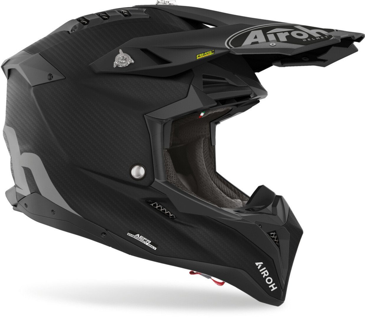 Airoh Motocrosshelm Aviator 3 Carbon Motocross Helm, Spoiler, ECE 22.06