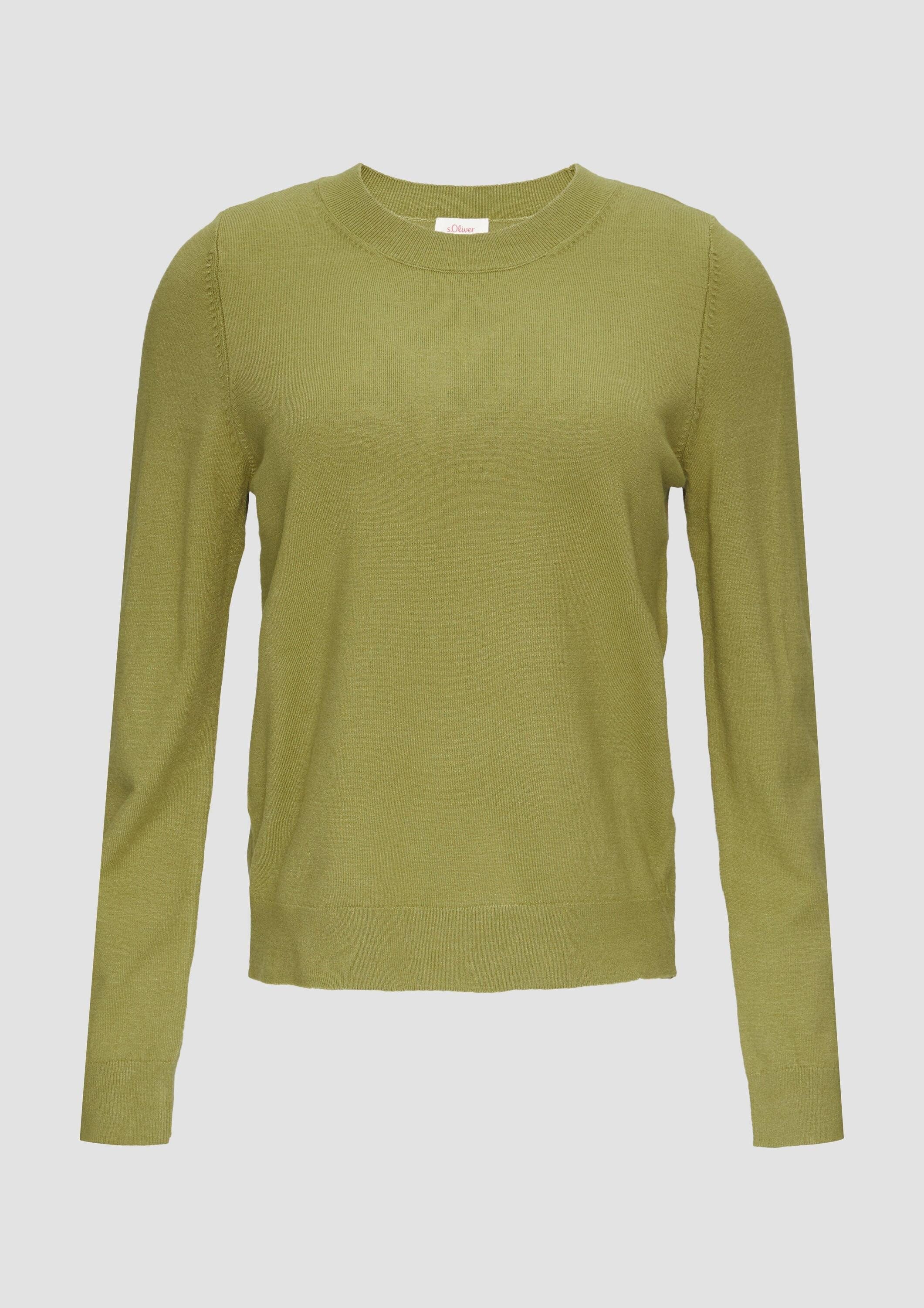 s.Oliver Longpullover Strickpullover Strickpullover aus Viskosemix