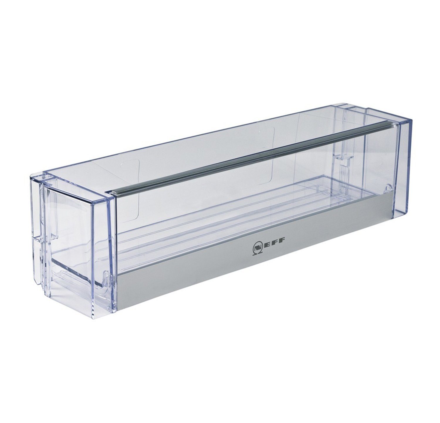 NEFF Flaschenablage Butterfach 00744792 Abstellfach, transparent mit Klappe für Kühlschranktüre