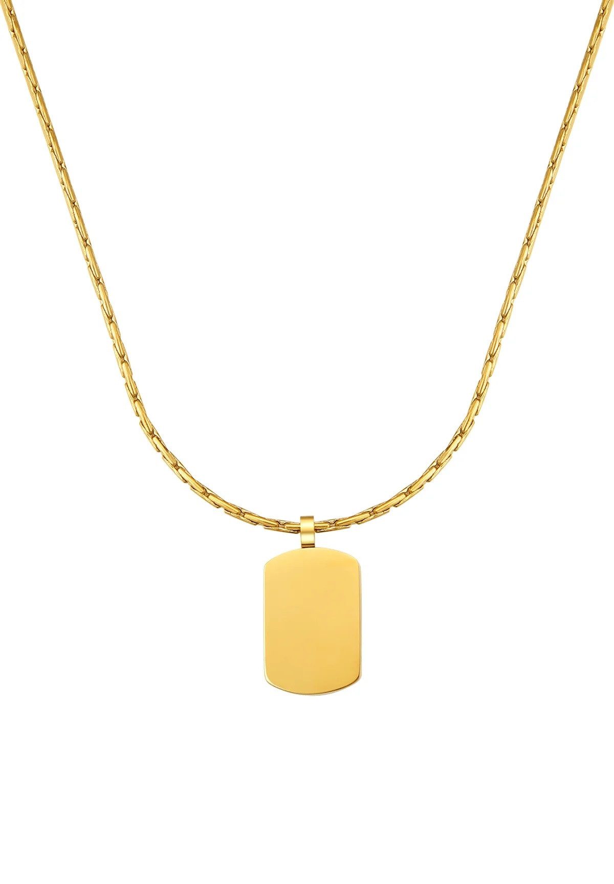 Schlangenkette Kobrakette mit Plättchen Anhänger