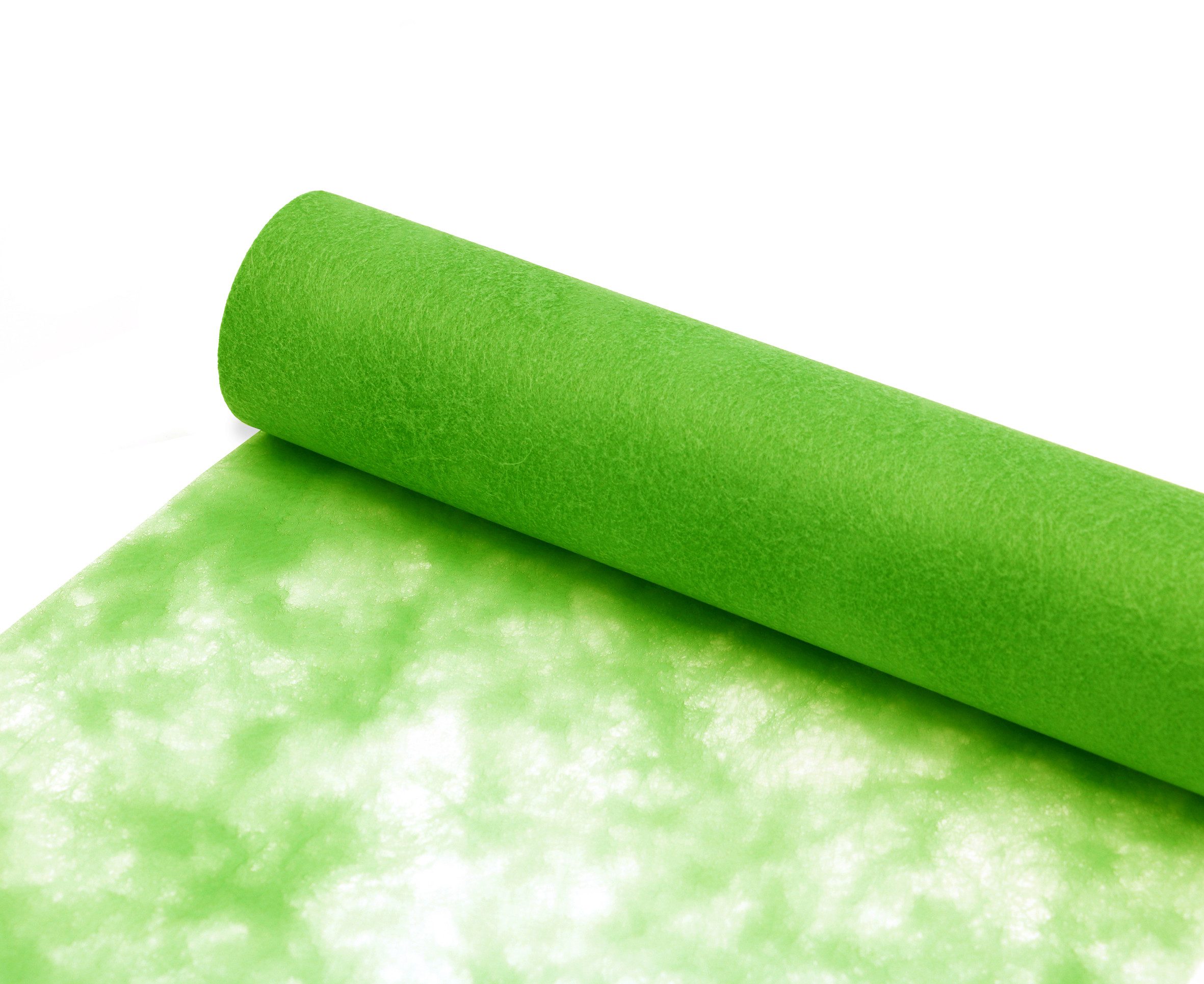 Deko AS Tischläufer Sizocloud® Tischläufer maigrün 20cm Rolle 25 Meter +ca.100 Dekoherzen (1-tlg, 1 Rolle Tischläufer), Strapazierfähig