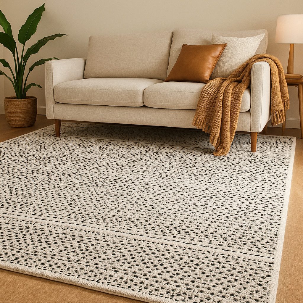 Myflair Möbel & Accessoires Wollteppich Wooly Nature, rechteckig, Höhe: 10 mm, Handwebteppich, reine Wolle, Scandi Design, handgewebt, Wohnzimmer