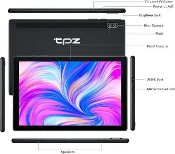 TPZ Tablet (10", 64 GB, Android 13, 2,4G+5G, Tablet (1TB TF) 7000mAh,1280x800 IPS,Bluetooth 5.0,Quad CoreGoogle GMS)