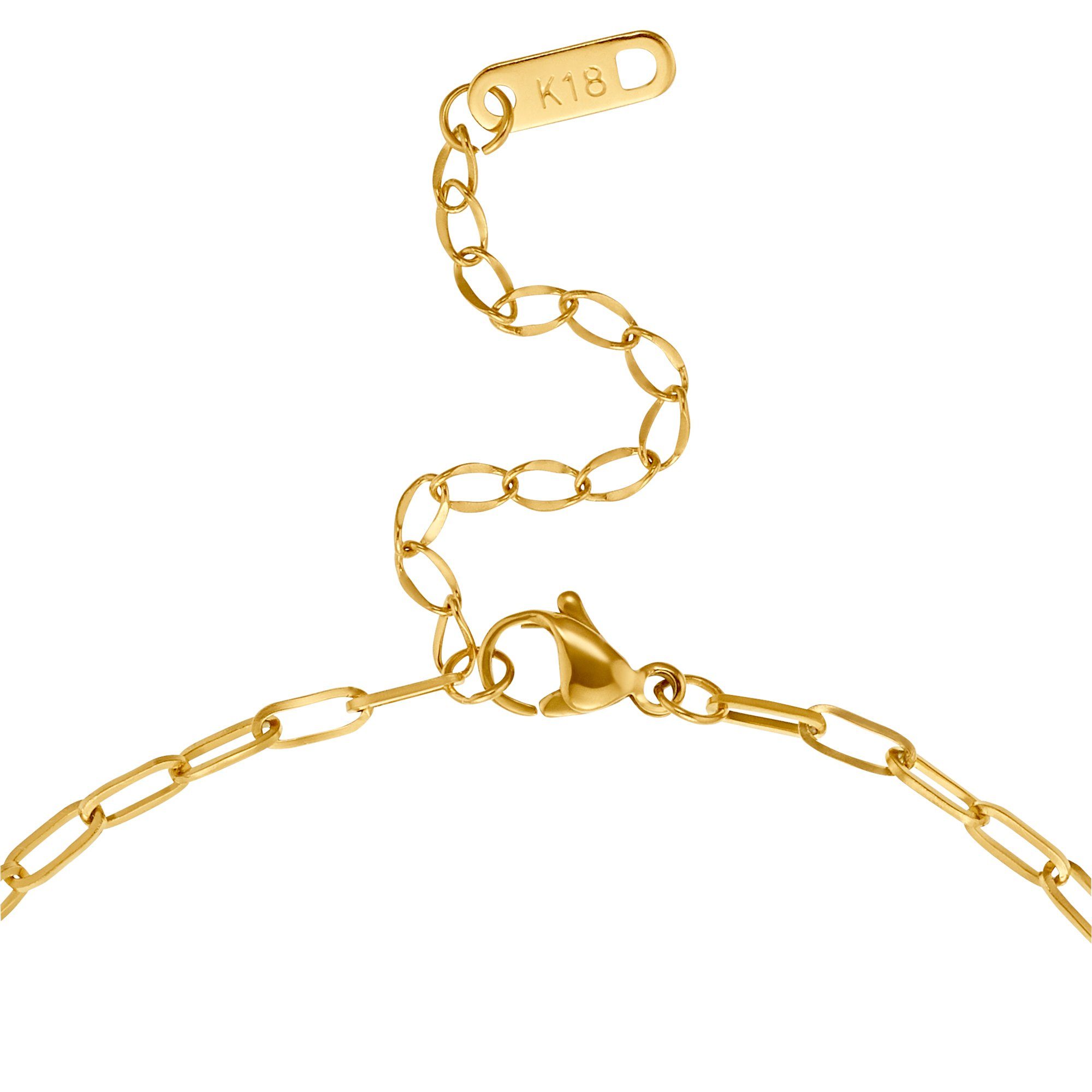 farben Halskette (inkl. schwarz Collier Lana Frauen goldfarben Geschenkverpackung), Heideman für