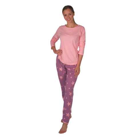 Consult-Tex Pyjama Damen Pyjama Schlafanzug SUN4 (Spar-Set, 2 tlg., 1 Set) aus reiner Baumwolle-Jersey