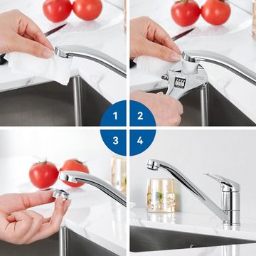 AuraLum pro Küchenarmatur Hochdruck Küchenarmatur Einhebelmischer Wasserhahn 360° Schwenkbar