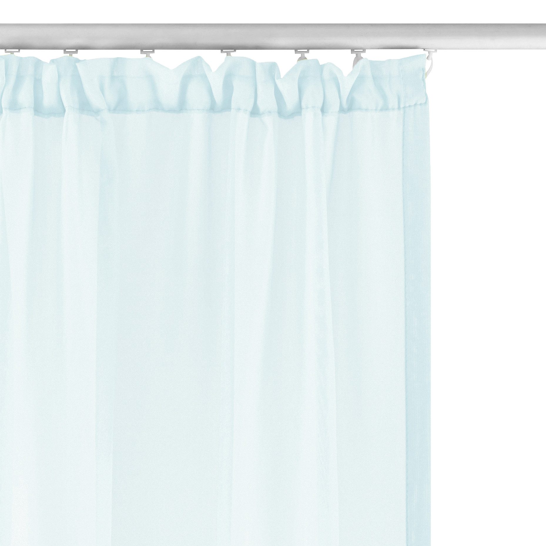 OTTO home Gardine XANA 1er- und 2er-Pack, Kräuselband, Topseller! (1 St), Kräuselband, transparent, Voile, Bestseller, einfarbig, 1 bzw. 2 Schals, pflegeleicht, – Bild 4 von 5