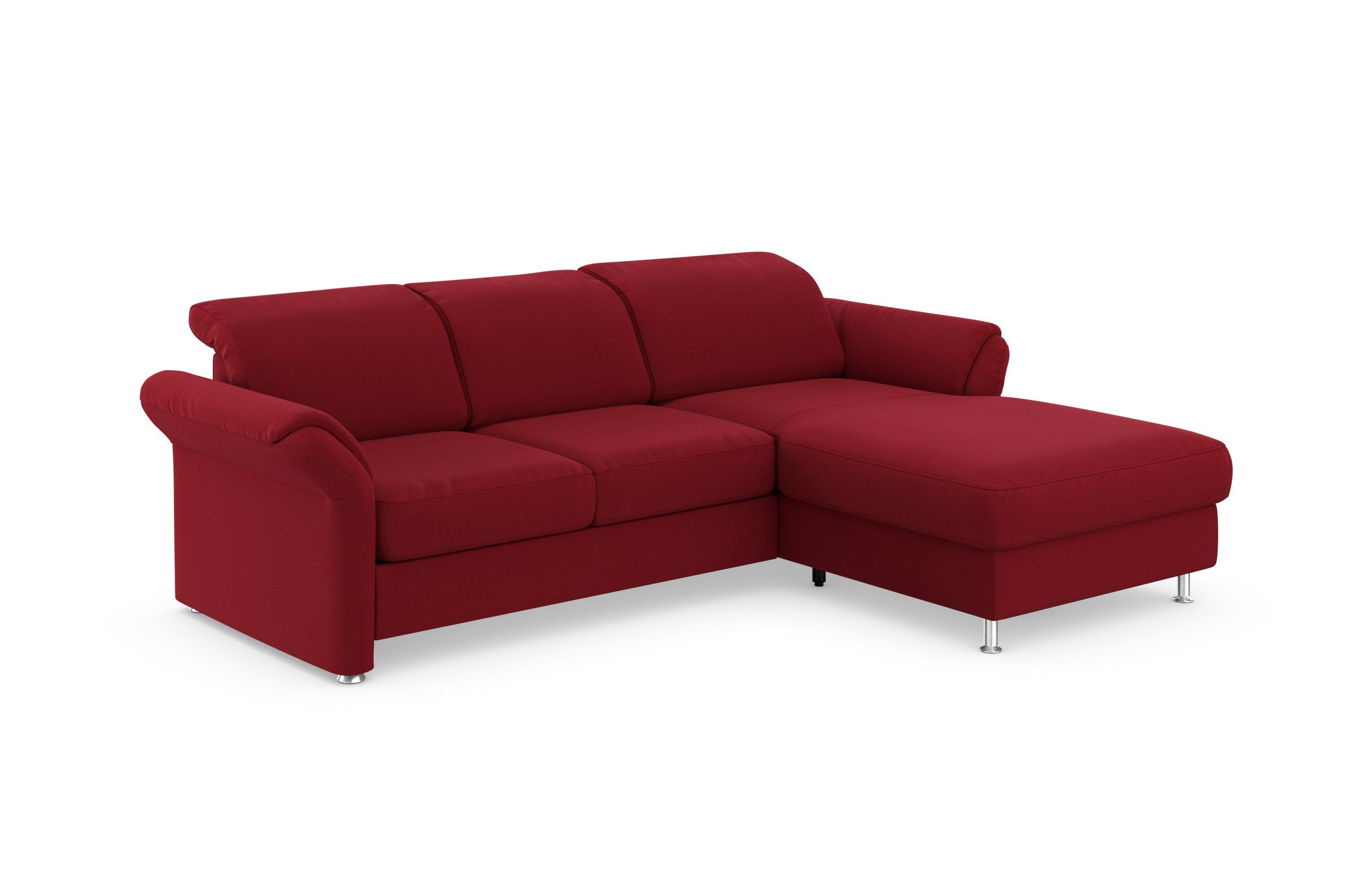 sit&more Ecksofa Apulia, Kopf- Armteilverstellung und und wahlweise Bettfunktion, Bettkasten