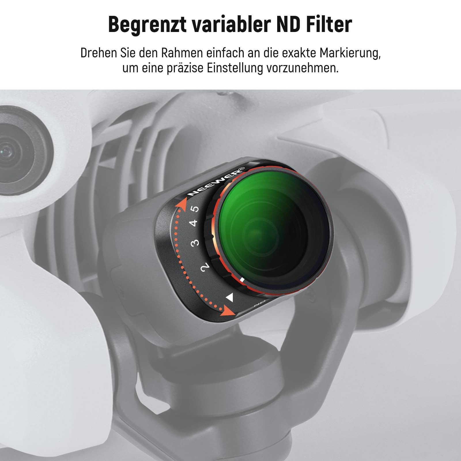 Neewer FL-C10 Variables ND Filter Set für DJI Mini 4 Pro - ND2-ND512, HD Glas Graufilter (Belichtungssteuerung)