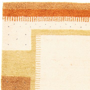 Wollteppich Gabbeh - Indus - 203 x 139 cm - beige, morgenland, rechteckig, Höhe: 18 mm, Wohnzimmer, Handgeknüpft, Einzelstück mit Zertifikat