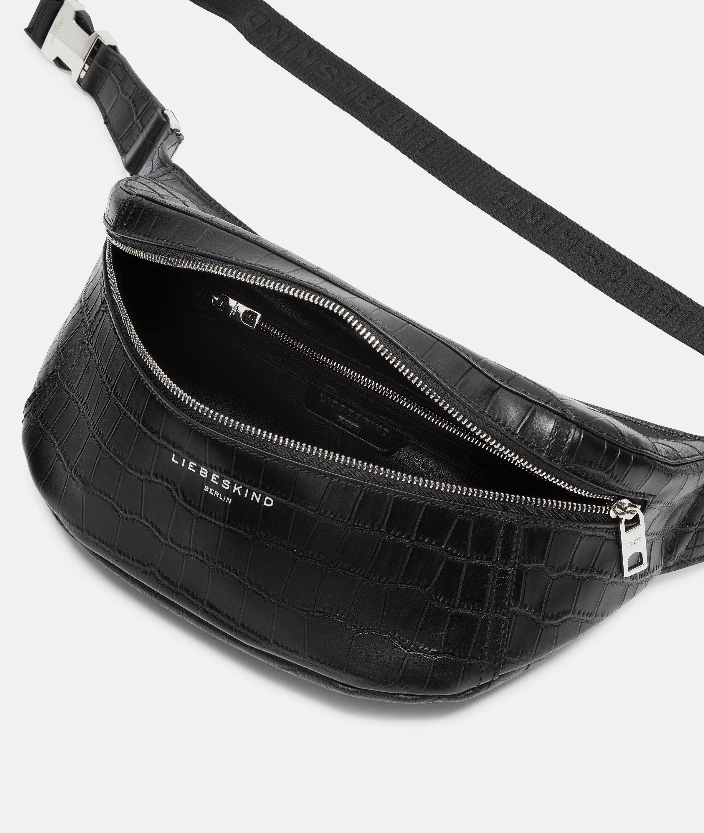 Liebeskind Berlin Gürteltasche Kroko Chudy Belt-Bag, Große Gürteltasche aus Leder in Kroko-Optik
