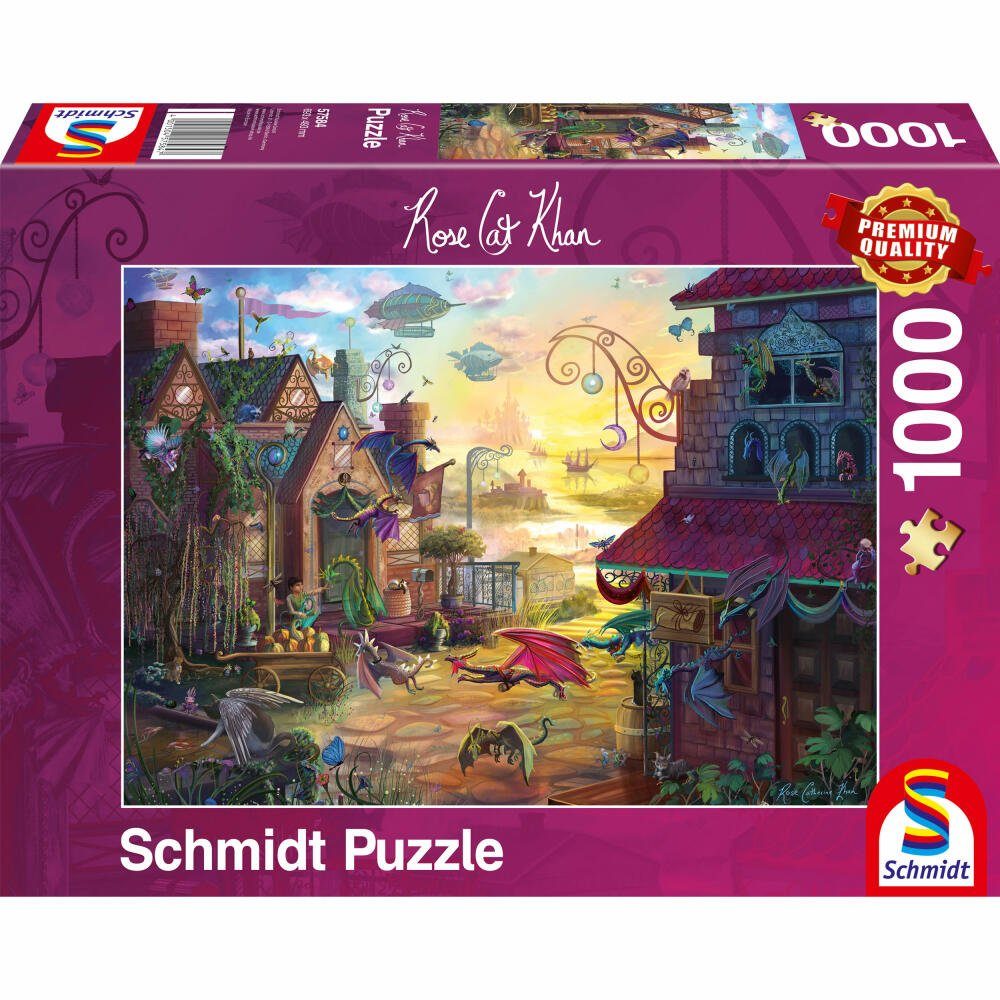 Schmidt Spiele Puzzle Drachenpost Rose Cat Khan 1000 Teile, 1000 Puzzleteile | Puzzle